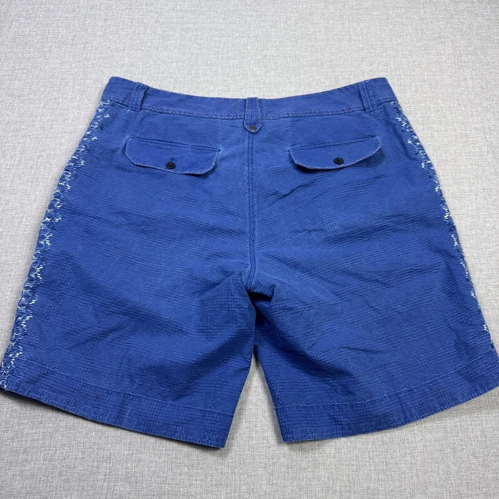 Robert Graham‎ Shorts Mens 38 Blue Chino Flat Front Cotton Polyester 9 Inseam